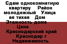 Сдам однокомнатную квартиру  › Район ­ молодежный › Улица ­ 9ая тихая › Дом ­ 5 › Этажность дома ­ 16 › Цена ­ 11 000 - Краснодарский край, Краснодар г. Недвижимость » Квартиры аренда   . Краснодарский край,Краснодар г.